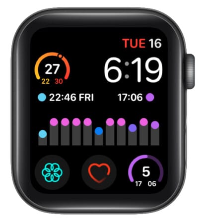 Set the StressFace Apple Watch complication from the iPhone app