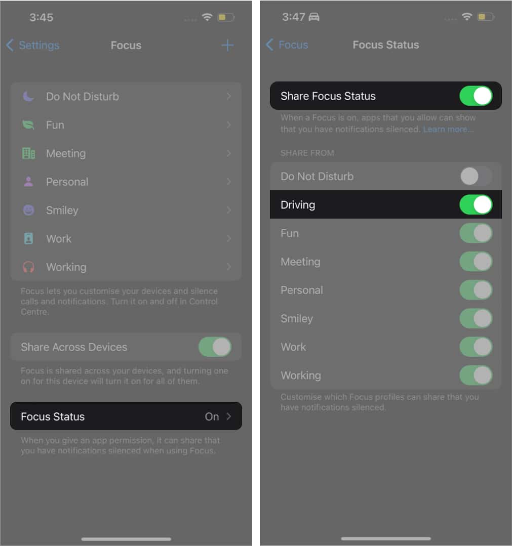 How To Use The Driving Focus On Iphone A Complete Guide Igeeksblog