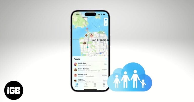 Share your location via family sharing on iphone