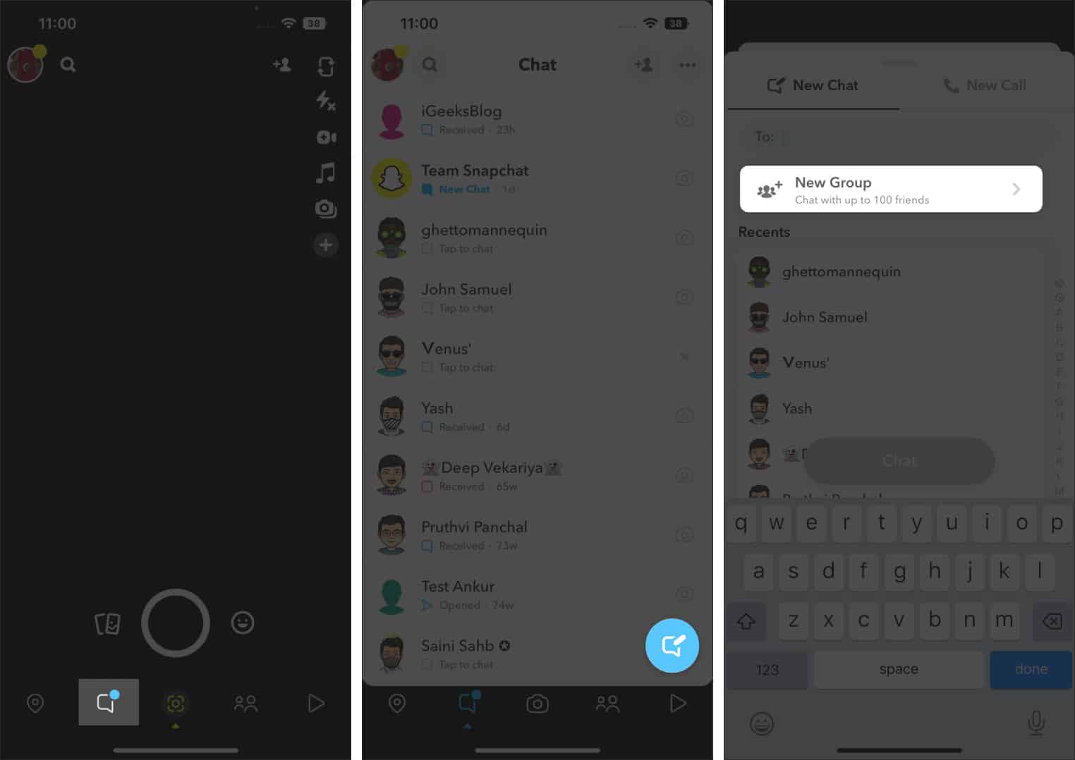 How to make a group chat on Snapchat on iPhone