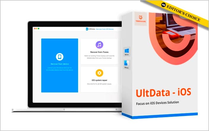 Tenoshare UltData iPhone data recovery software for Mac