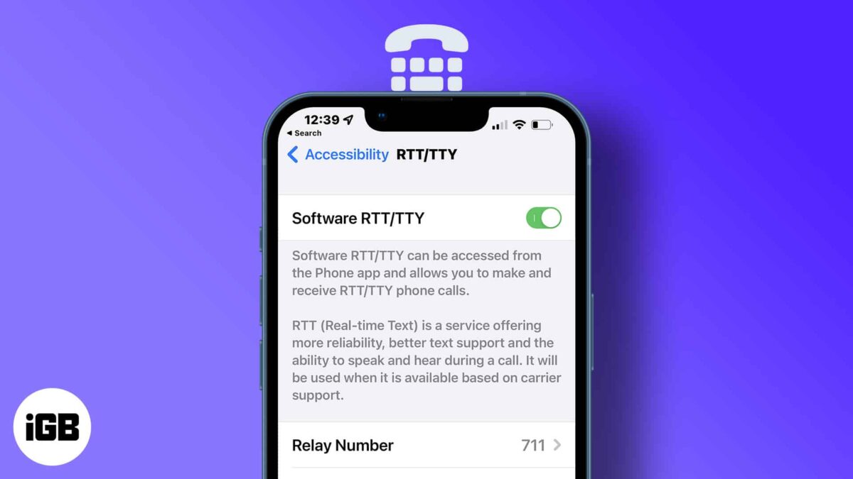 Turn on off rtt on iphone