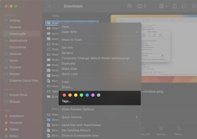 Use tags to organize files in Finder on Mac