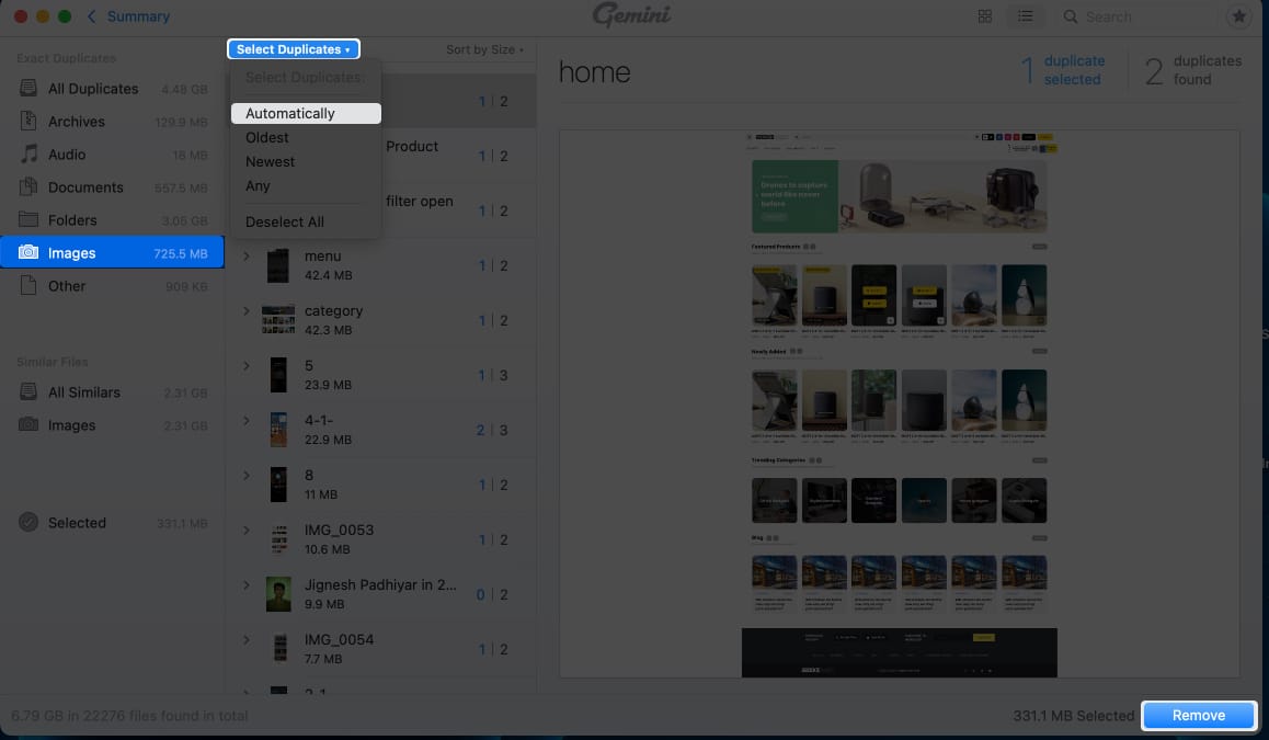 Use third-party apps to delete duplicate photos on Mac