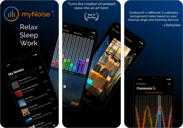 myNoise iOS white noise app