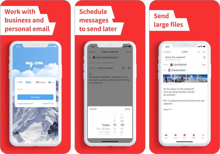 12 Best email apps for iPhone and iPad in 2024 mymail iphone and ipad email app screenshot