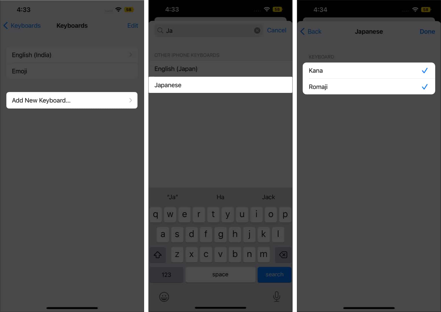 Akses emotikon, mesin terbang dan simbol lain pada papan kekunci iOS