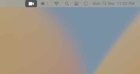 Click the FaceTime icon on the Menu bar on MacBook