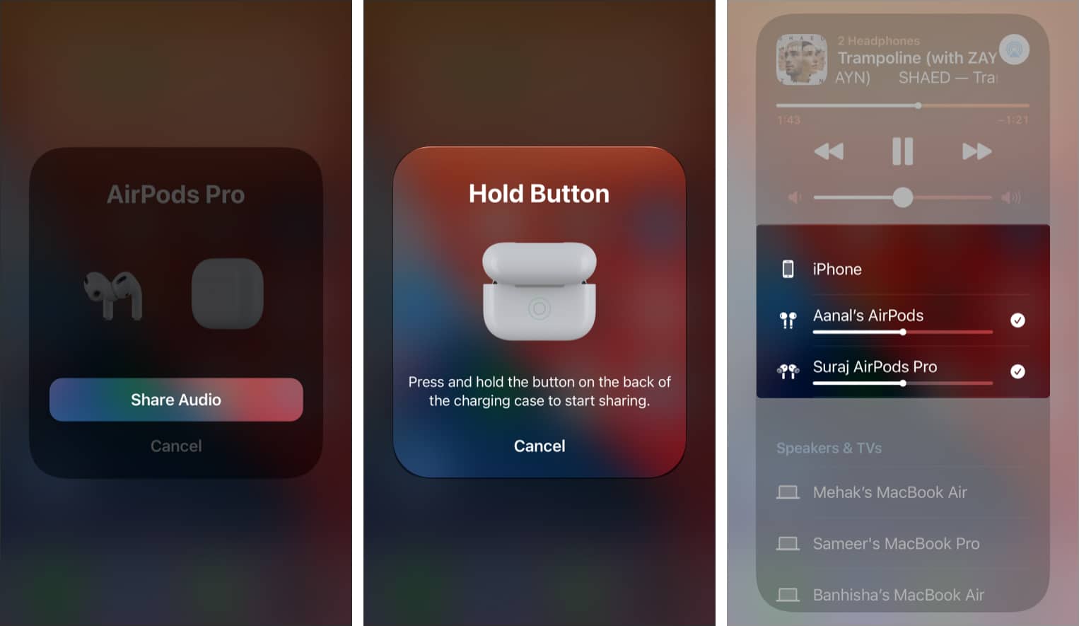 Connect two AirPods to an iPhone
