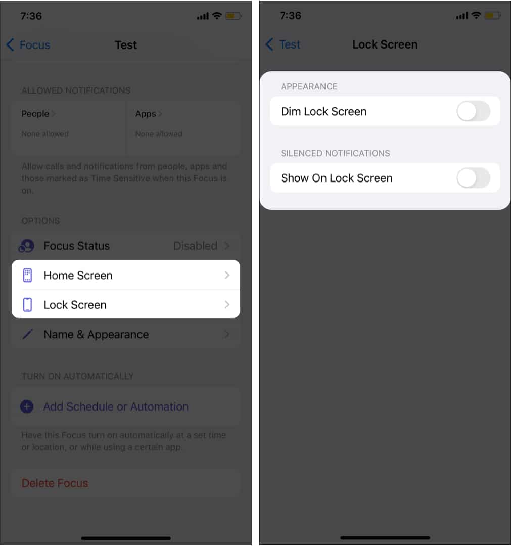 Customize Lock Screen or Home Screen based on Focus in iOS 15