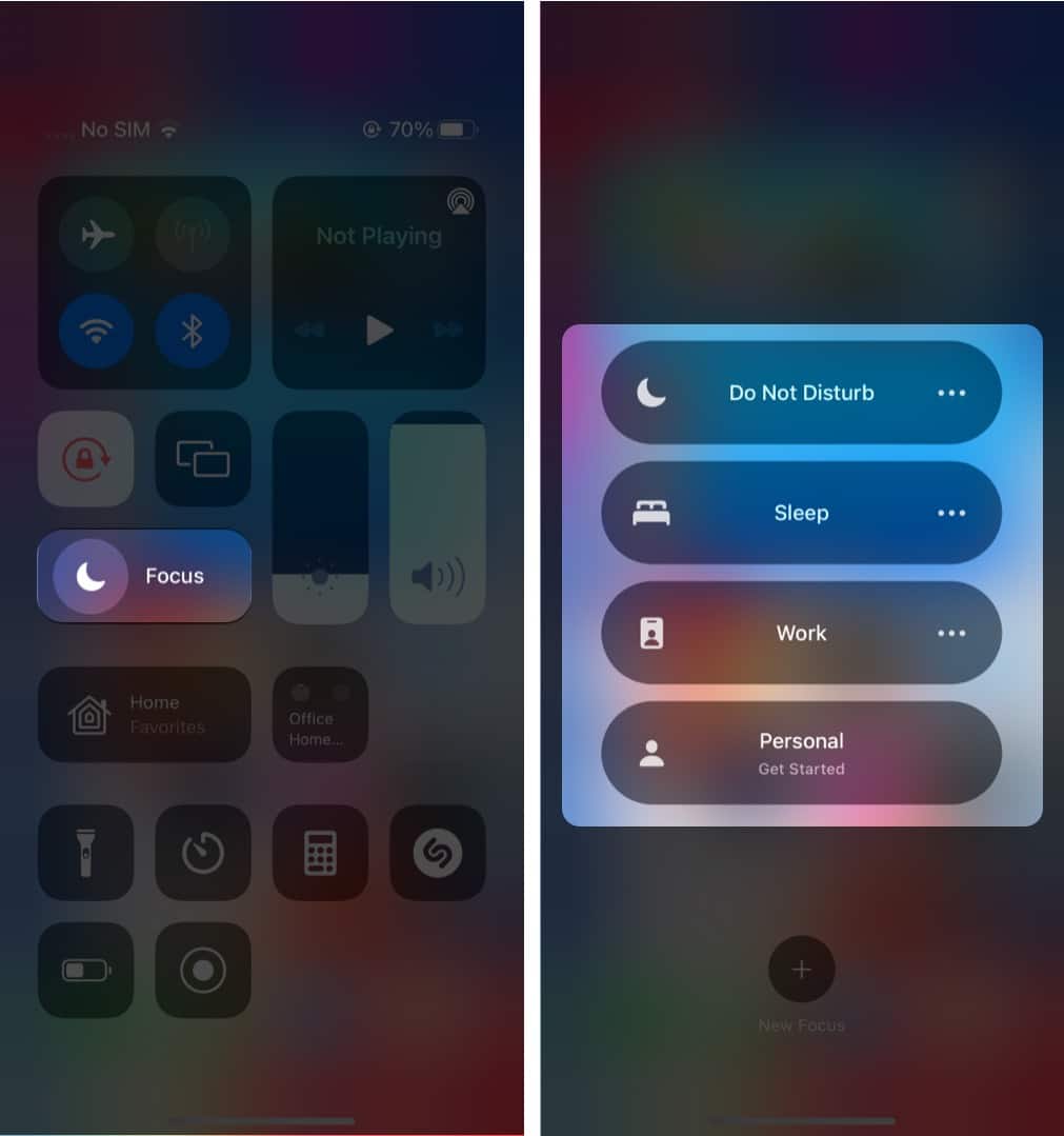 Enable and use Focus mode on iPhone