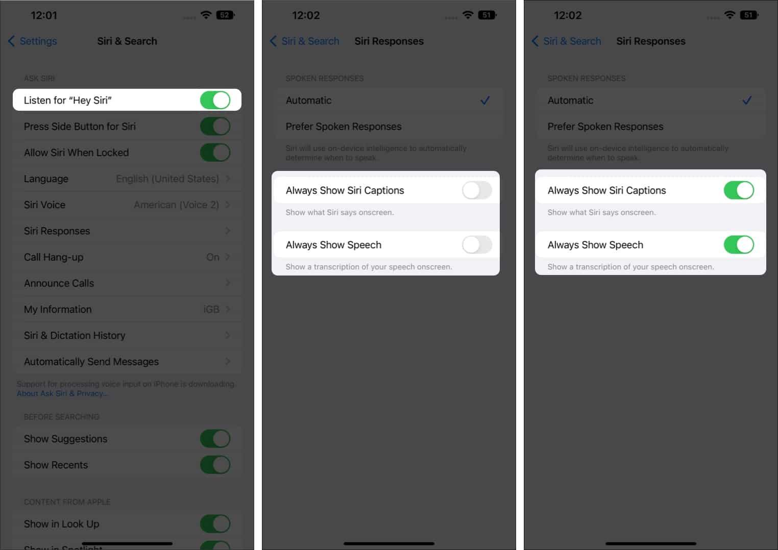 Langkah untuk mendayakan Siri luar talian pada iPhone