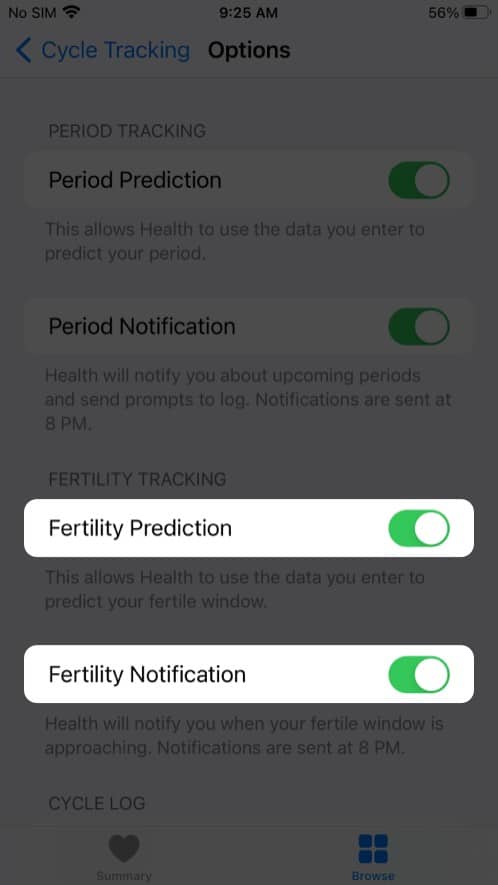 Get fertility predictions and notifications on iPhone