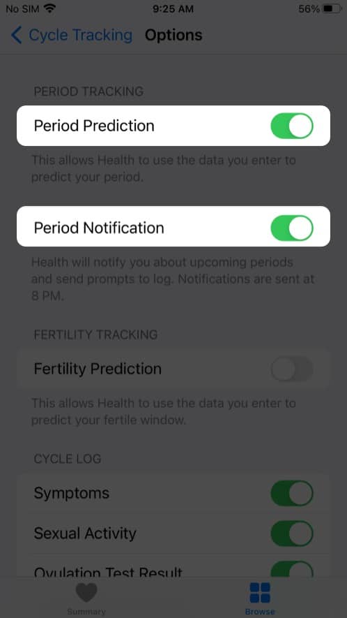 Get period predictions and notifications on iPhone