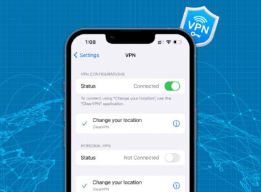 VPN Setup screen on an iPhone Mockup