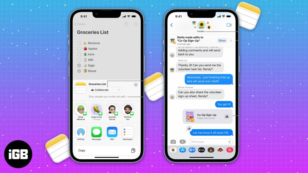 How to collaborate on projects using messages in ios 16