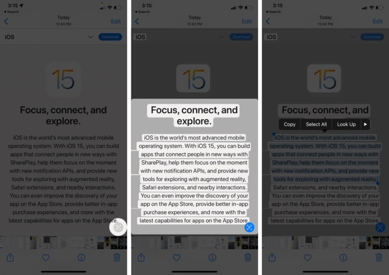 How to detect text from Photos using Live Text on iPhone