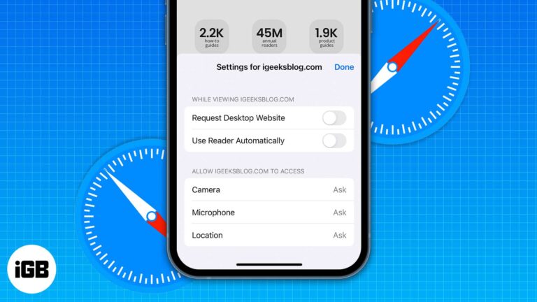 How to manage website settings in safari on iphone