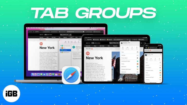How to use Tab Groups in Safari on iPhone, iPad and Mac