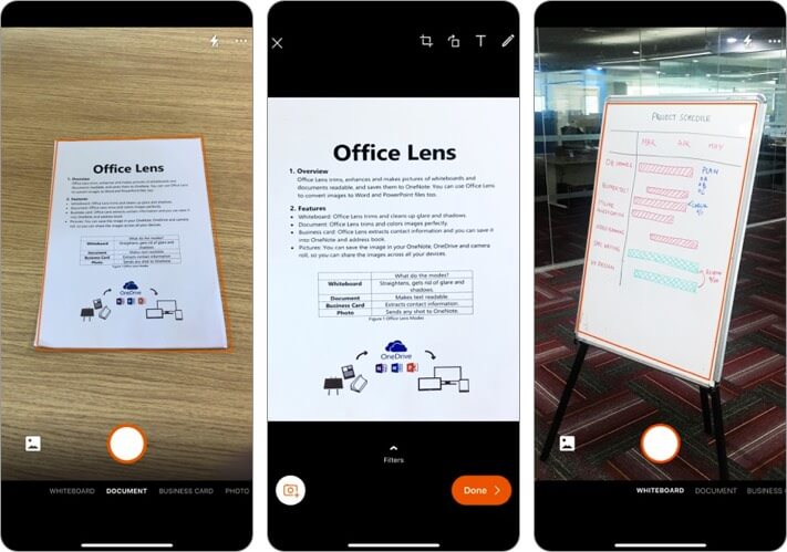 Microsoft Office Lens Document Scanner iPhone and iPad App Screenshot