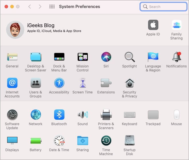 Select System Preferences from Apple Menu on Mac and then click Bluetooth