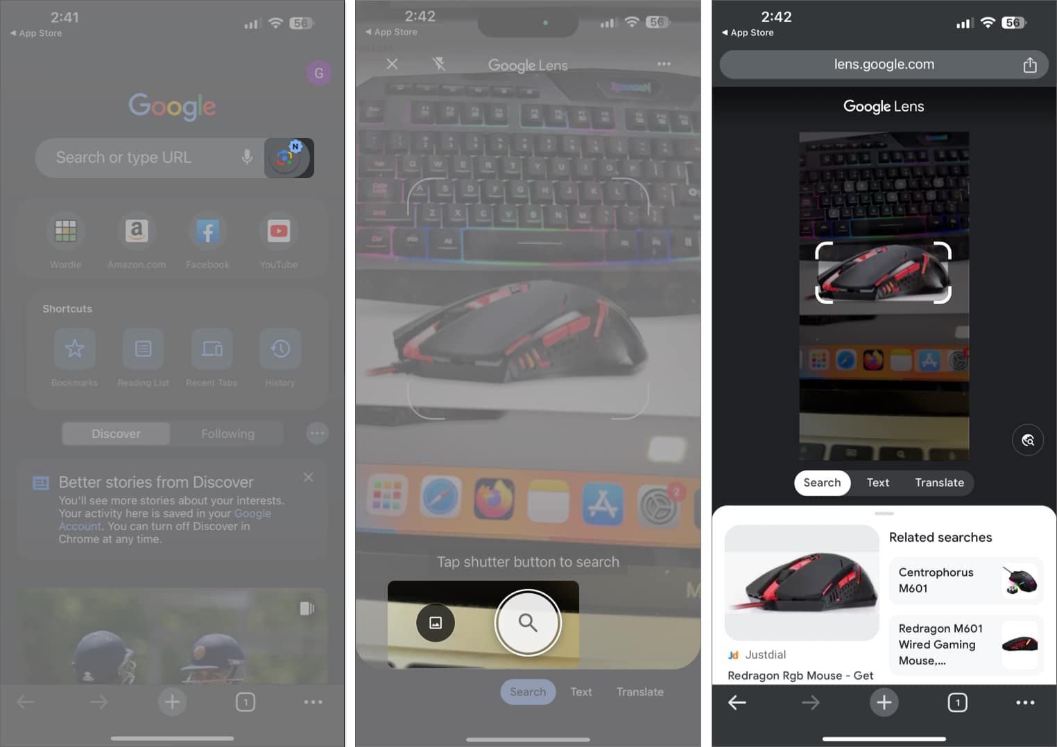 How to use Google Lens on iPhone or iPad Use google lens to Search product using chrome browser on iPhone