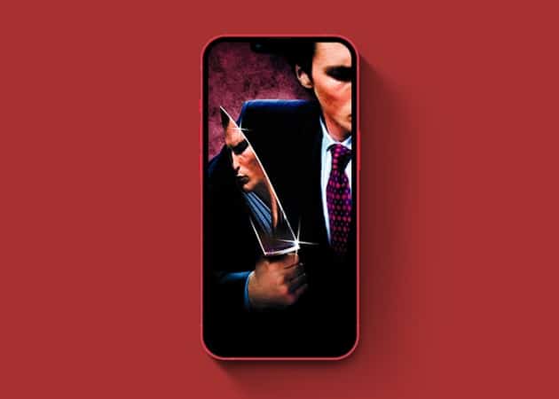 American Psycho movie poster holding knife 