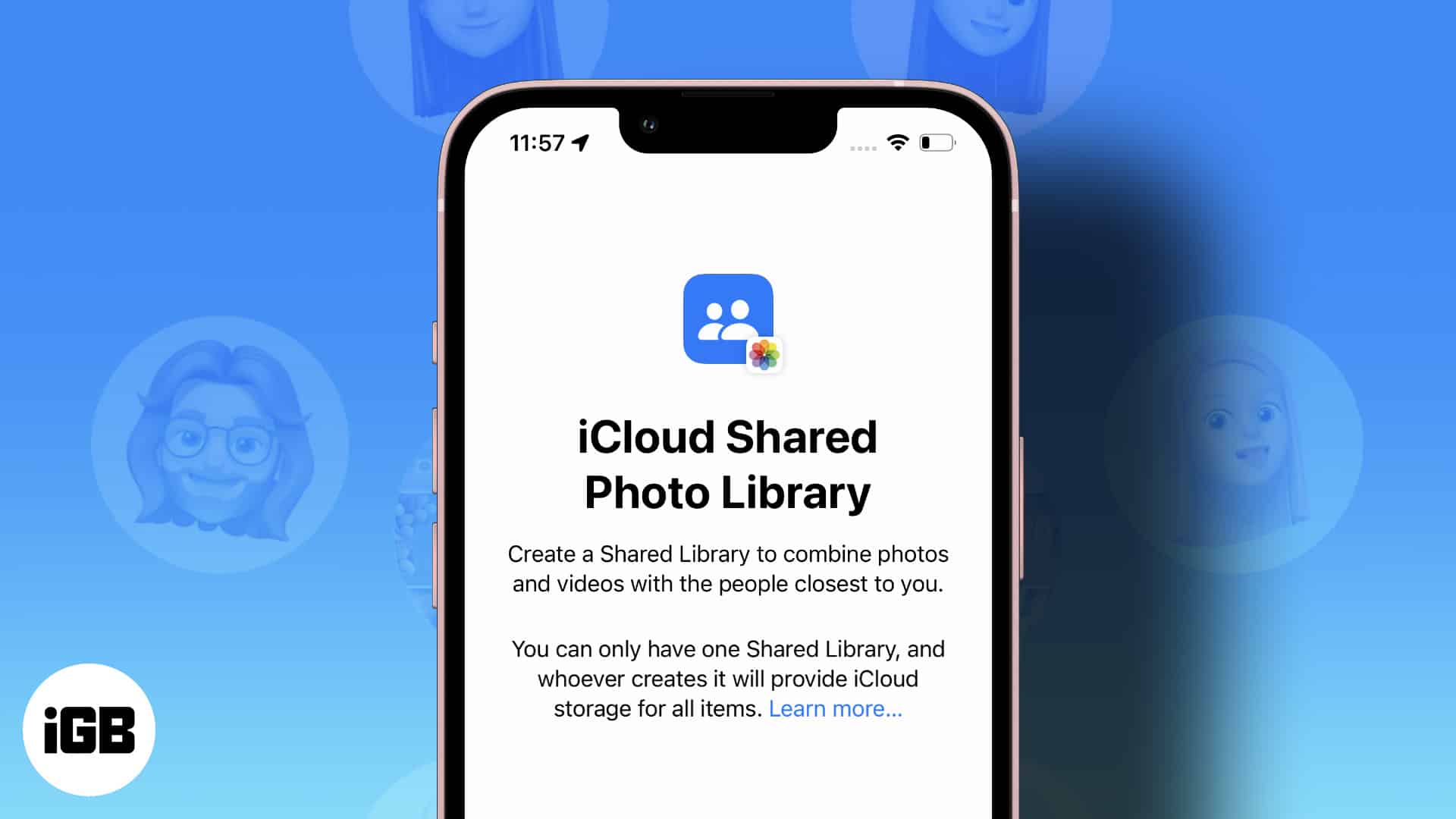 Create icloud shared library