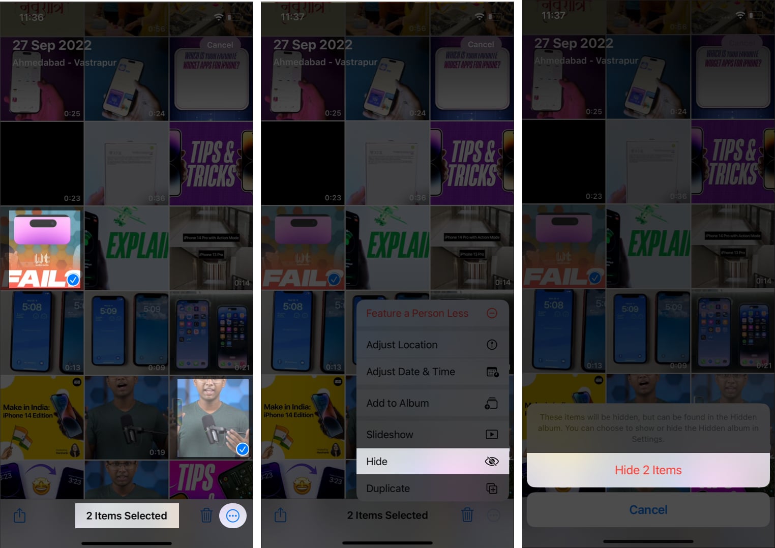 How to hide photos or videos on iPhone and iPad  - 1