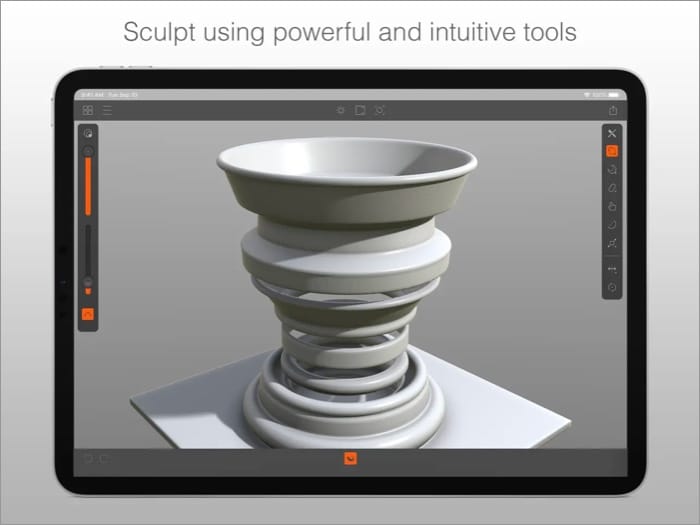 3D Model Art creation in an iPad app named Putty 3D