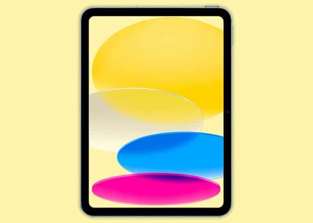 Yellow iPad 10th gen wallpaper
