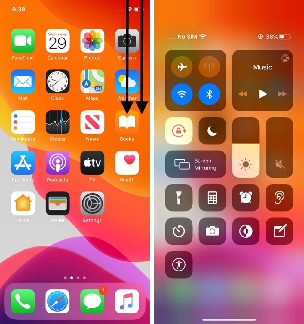 access control center on iphone with face id