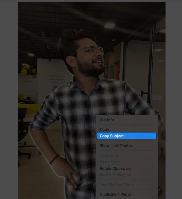 copy subject on photos on Mac