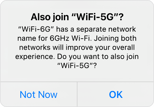 Používejte sítě Wi-Fi 6E se zařízeními Apple