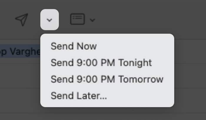 schedule mail on Mac