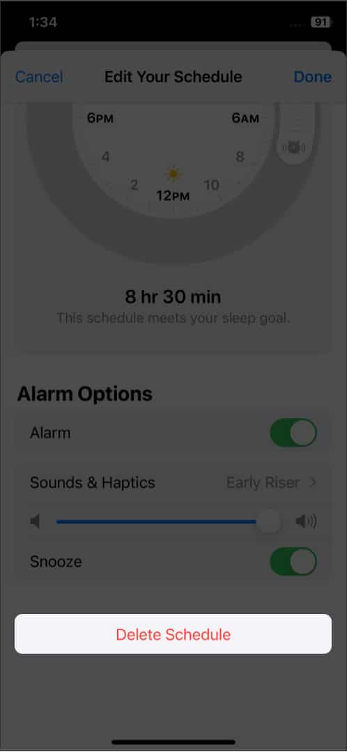 How to delete sleep schedules in Health app on iPhone - 72