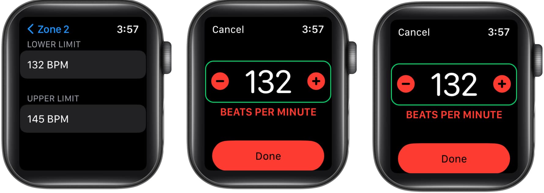 Edit Heart Rate Zone on Apple Watch 