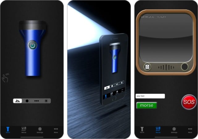 Flashlight & Morse Utility iPhone app for morse code