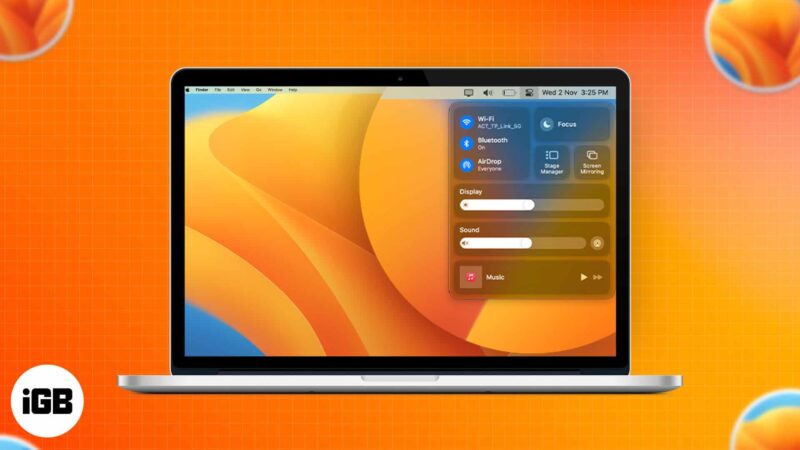 Jak používat Control Center v macOS Ventura a Monterey