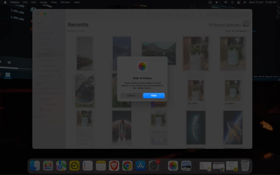 How to hide pictures on Mac 
