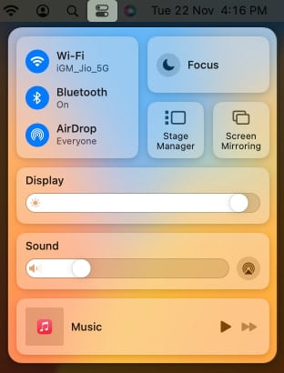 How to use Control Center on macOS Ventura