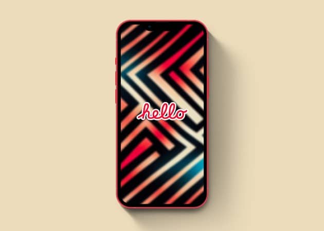 Modern hello wallpaper for iPhone