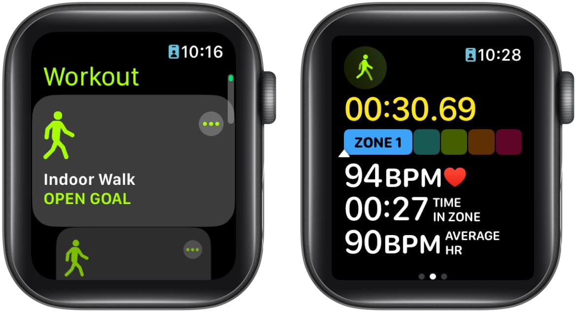 View Heart Rate Zone during a workout on Apple Watch 