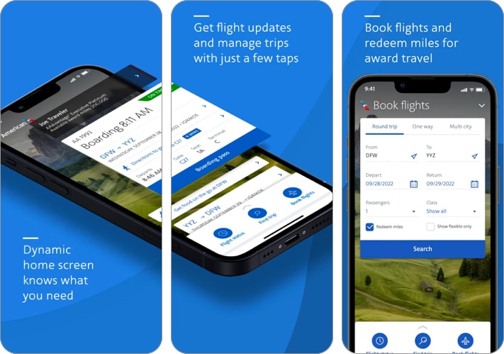 American Airlines app that support Apple Pay