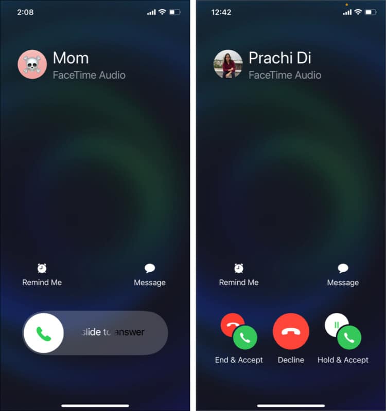 Answer a FaceTime call with call waiting 750x800 1