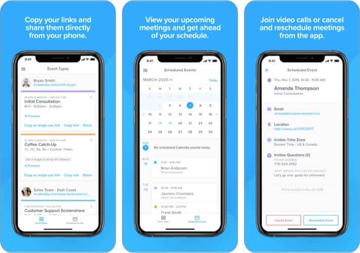 Calendly Best iPhone business meeting app screenshot