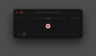 Click the red button to start recording on Mac