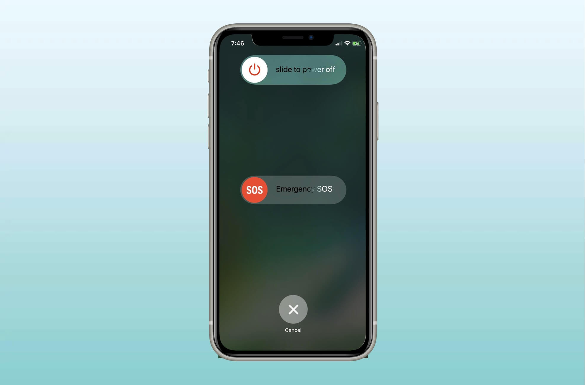 Drag the slider to turn off iphone 11