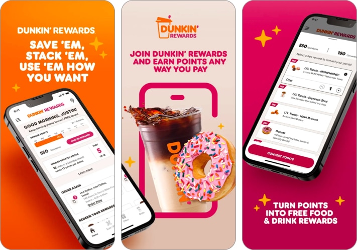 Dunkin' app that support Apple Pay