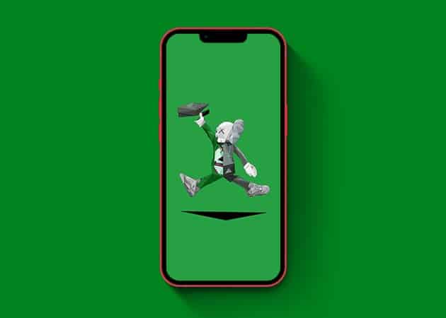 Green Kaws wallpaper for iPhone